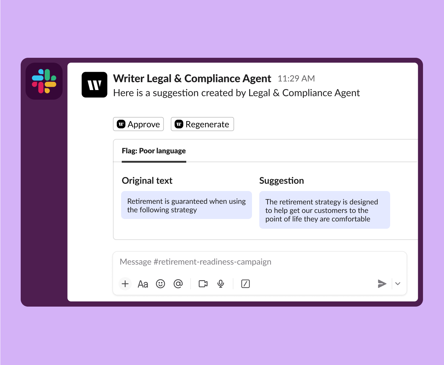 Review for legal & compliance